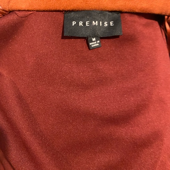 Premise faux suede trench coat - burnt orange color - size medium - Picture 3 of 6